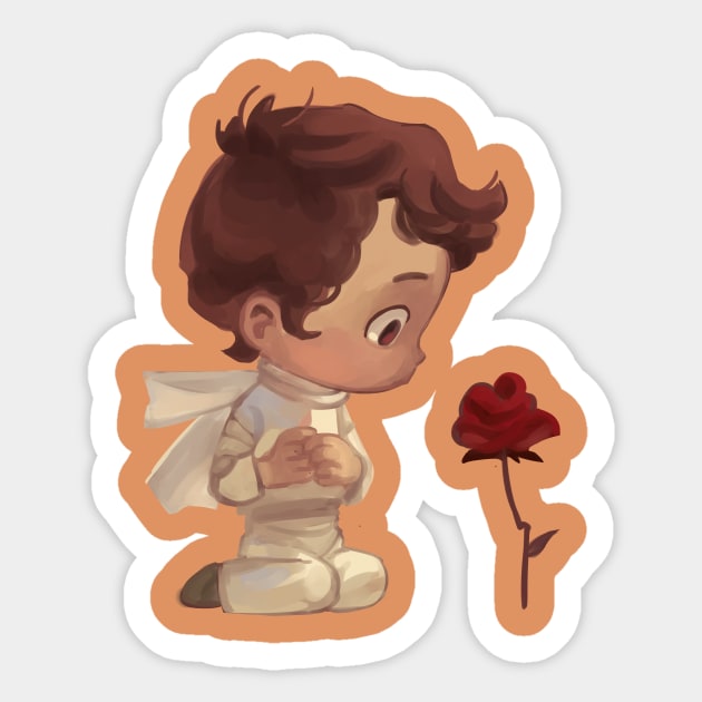 Little Prince and Rose Sticker by 	 FatharaniYasmin